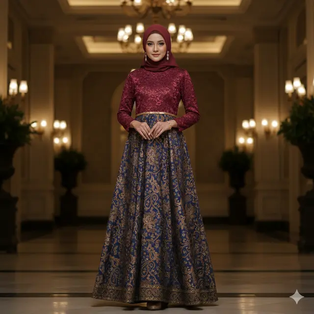 7 Model Gamis Batik Formal, Elegan dan Anggun untuk Acara Resmi Maupun Kondangan