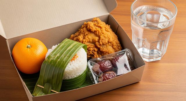 1. Nasi Timbel Ayam Goreng dan Lalap