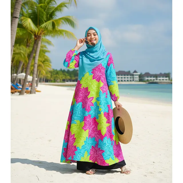 9 Model Gamis A-line dari Rayon untuk Liburan, Pilihan Tepat Tampil Nyaman