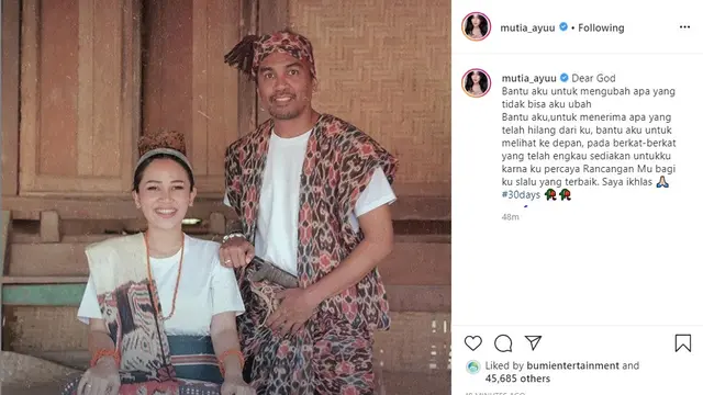 Glenn Fredly - Mutia Ayu (Foto Instagram/@mutia_ayuu)