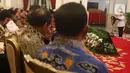 Ketua Dewan Pengarah BPIP Megawati Soekarnoputri saat Presidential Lecture Internalisasi dan Pembumian Pancasila di Istana Negara, Jakarta, Selasa (3/12/2019). Megawati berharap Presiden Joko Widodo bisa segera mengisi pos yang ditinggal Ma'ruf Amin dan Mahfud Md di BPIP. (Liputan6.com/Angga Yuniar)