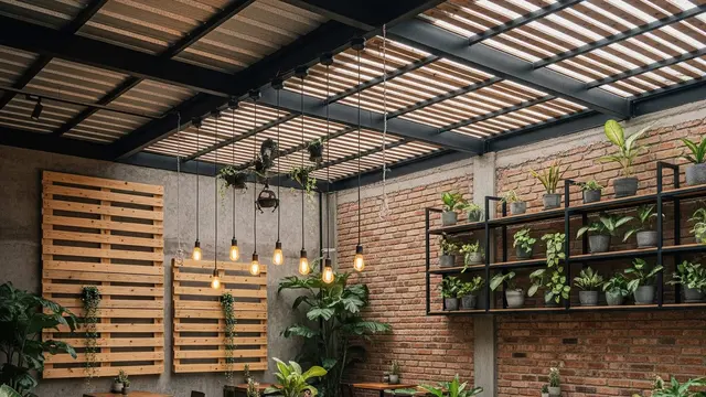 Desain Halaman Belakang Rumah Jadi Tempat Ngopi ala Cafe