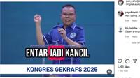 Pernyataan Ketua Harian Dewan Pimpinan Pusat Partai Gerindra Sufmi Dasco Ahmad soal logo kancil di kongres Gekraf viral di media sosial. Dasco dinilai menyindir PSI yang mengubah logo dari bunga mawar jadi gajah. (Instagram)