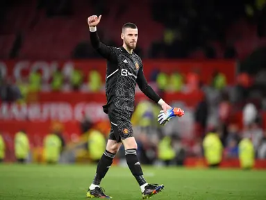 David de Gea menghabiskan seluruh musim 2023/2024 sebagai agen bebas dan menjelang musim 2024/2025, dia masih mendapati dirinya tanpa klub. Dilaporkan gaji menjadi batu sandungan dalam sebagian besar kesepakatan yang dikaitkan dengan De Gea. (Oli SCARFF / AFP)