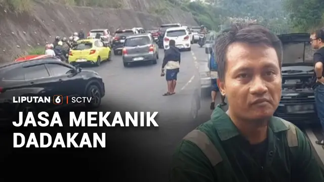 Banyak Kendaraan Mogok di Tanjakan Gentong, Jadi Berkah Tersendiri bagi Mekanik Dadakan