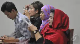 Agenda sidang tersebut mendengarkan keterangan 12 orang saksi dari Sekretariat Komisi VII DPR dan SKK Migas, Pengadilan Tipikor, Jakarta, Senin (18/5/2015).  (Liputan6.com/Herman Zakharia)