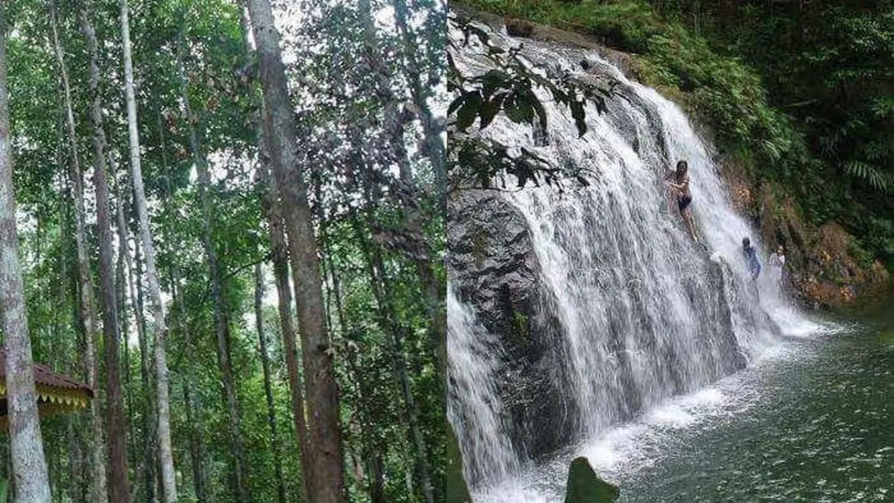 Air Terjun Resun di Kecamatan Lingga Utara, Kabupaten Lingga.