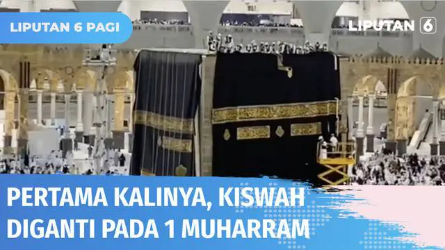 Memasuki Tahun Baru Islam 1 Muharram 1444 Hijriah, Kiswah atau kain penutup Ka'bah diganti. Ini merupakan kali pertama pergantian Kiswah dilakukan saat pergantian Tahun Baru Islam, karena sebelumnya kiswah diganti setiap tanggal 9 Dzulhijjah, saat je...