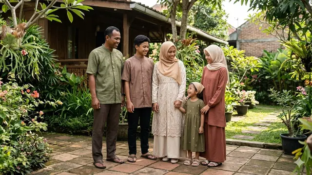 Model Seragam Keluarga Beda Warna