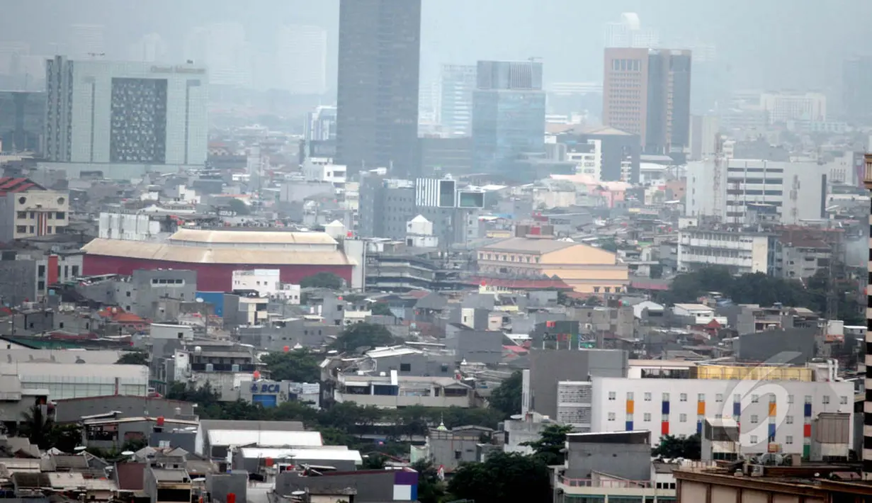 Penampakan gedung-gedung bertingkat di kawasan Mangga Dua, Jakarta, Selasa (13/1/2015). (Liputan6.com/Faizal Fanani)