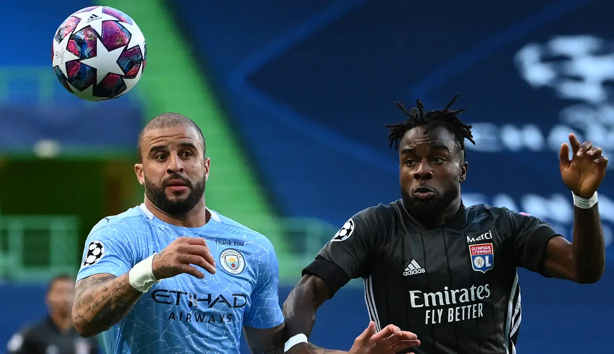 Kyle Walker. Bek kanan yang kini berusia 31 tahun ini didatangkan Manchester City dari Tottenham Hotspur dengan nilai transfer 52,7 juta euro pada 2017/2018. Total 4 musim, ia telah tampil dalam 184 laga dengan torehan 5 gol dan 15 assist. (Foto: AFP/Pool/Franck Fife)