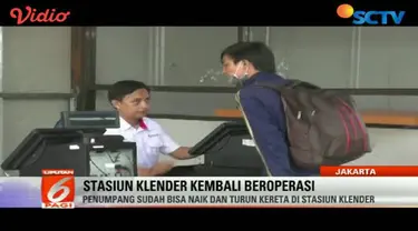  PT KAI Commuter kembali membuka Stasiun Klender setelah ditutup selama delapan hari pasca-terbakarnya stasiun tersebut. Sejak Sabtu kemarin