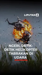 Ngeri, Detik-Detik Helikopter Tabrakan di Udara