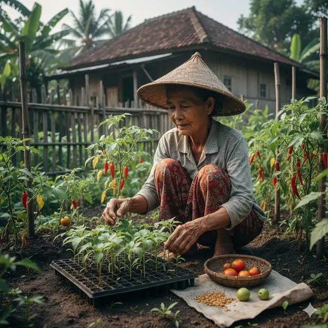 Rahasia Tomat dan Cabai di Pekarangan Rumah Buahnya Lebat (Foto: Gemini AI)