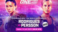 Jadwal streaming pertarungan Rodrigues vs Persson pada ONE Fight Night 33 di Vidio akhir pekan ini. Saksikan pertarungan seni beladiri dari organisasi terbesar di dunia ONE Championship: ONE Fight Night 33 hanya di Vidio. (sum. doc. vidio.com)