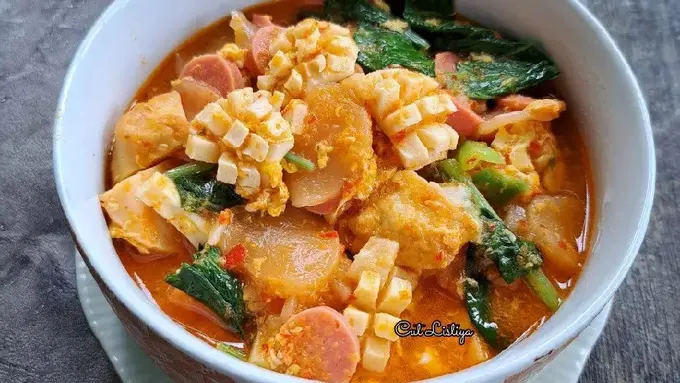 Resep seblak bakso seafood. (dok. Cookpad @cut_listiyacantik)