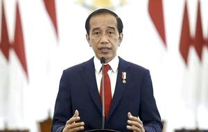 Presiden Indonesia Joko Widodo atau Jokowi menyampaikan pidato secara virtual di Sidang Majelis Umum PBB, Rabu (22/9/2021). Jokowi menyebut potensi kekerasan dan marjinalisasi perempuan di Afghanistan, kemerdekaan Palestina, dan krisis politik Myanmar harus jadi fokus bersama. (UN Web TV via AP)
