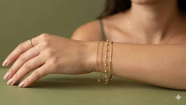 Model Gelang Emas Tipis Cocok untuk Stacking. Gemini
