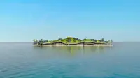 Pulau Terapung Blue Frontiers yang akan memiliki sistem pemerintahan dan mata uang sendiri (AFP/CNBC/Camille Bianchi)