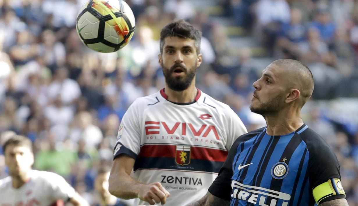 5. Mauro Icardi (Inter Milan) - 6 Gol (3 Penalti). (AP/Luca Bruno)