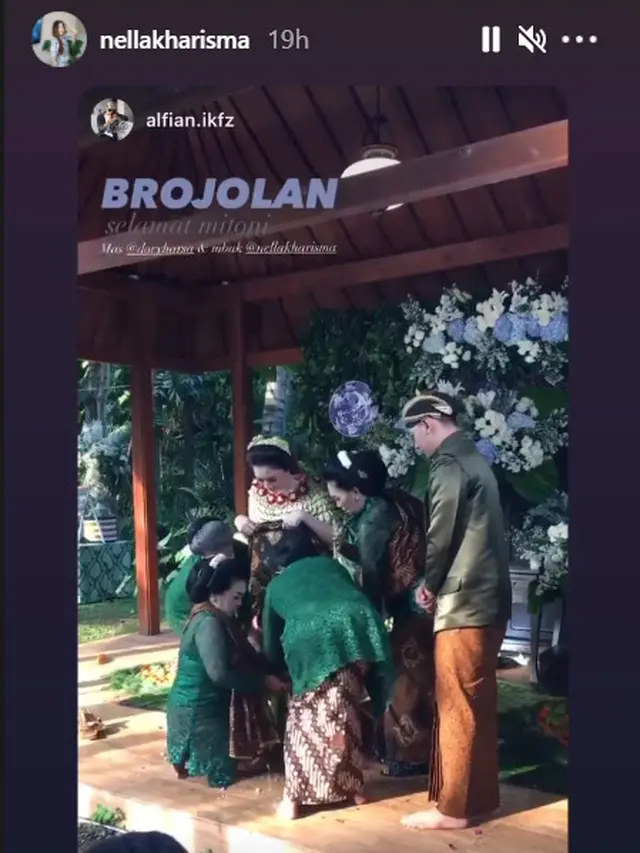 7 Momen Prosesi Tingkeban Nella Kharisma, Menawan dengan Balutan Adat Jawa
