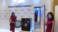 PT. LG Electronics Indonesia (LG) memperkenalkan produk elektronik rumah tangga terbarunya pada Senin (19/6/2022). Tak hanya satu, perusahaan asal Korea Selatan ini memperkenalkan LG Styler dan mesin cuci cerdas seri AI DD terbaru (Liputan6.com/Giovani Dio Prasasti)