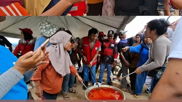 6 Potret Komeng Jadi Relawan di Padang, Hibur Korban Banjir dengan Canda Khasnya