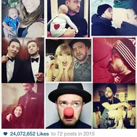 Sembilan foto terbaik Justin Timberlake di akun instagramnya sepanjang tahun 2015. Terlihat momen bahagia bersama  istri dan anaknya, Jessica Biel dan si kecil Silas Randall Timberlake. (via 2015bestnine.com)