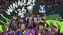 The Eagles untuk pertama kalinya dalam sejarah meraih gelar juara Conference League. (AFP/Tobias Schwarz)