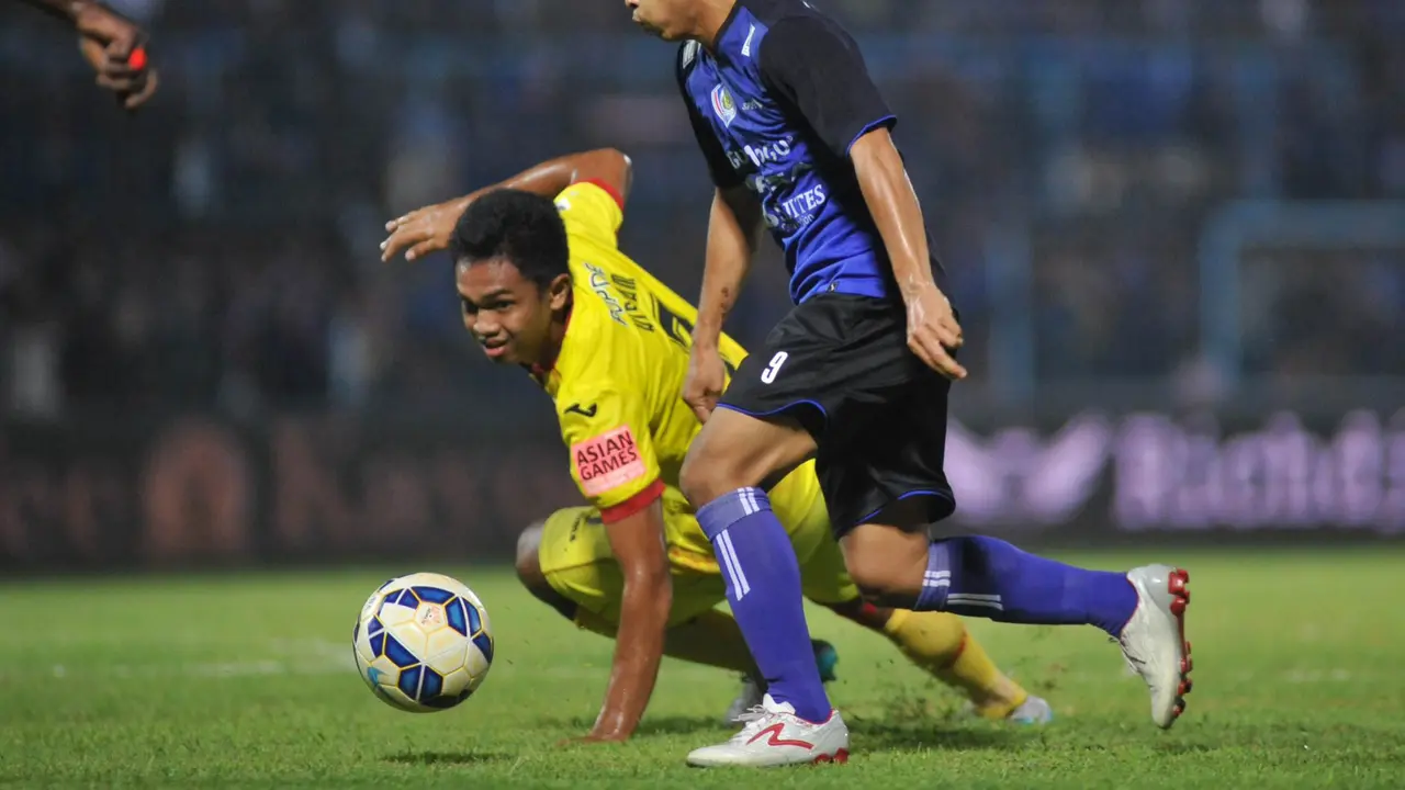 Arema Cronus Vs Sriwijaya FC (Liputan6.com / Rana Adwa)
