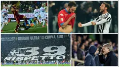 Inilah 10 foto terbaik Serie A Italia pekan ke-25. Beberapa partai menarik menghiasi pertandingan minggu ini diantaranya Juventus melawan Napoli dan Fiorentina yang menjamu Inter Milan. (AFP)