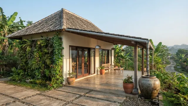 Desain Rumah Kampung Atap Pelana Menghadap Timur Agar Tidak Panas