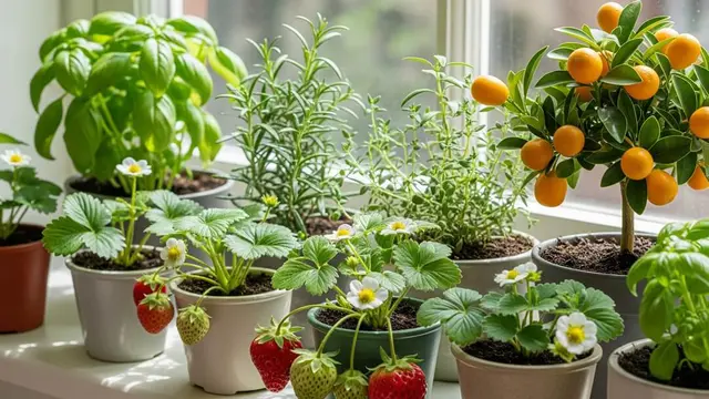 Kebun Buah Mini dengan Pot Kecil