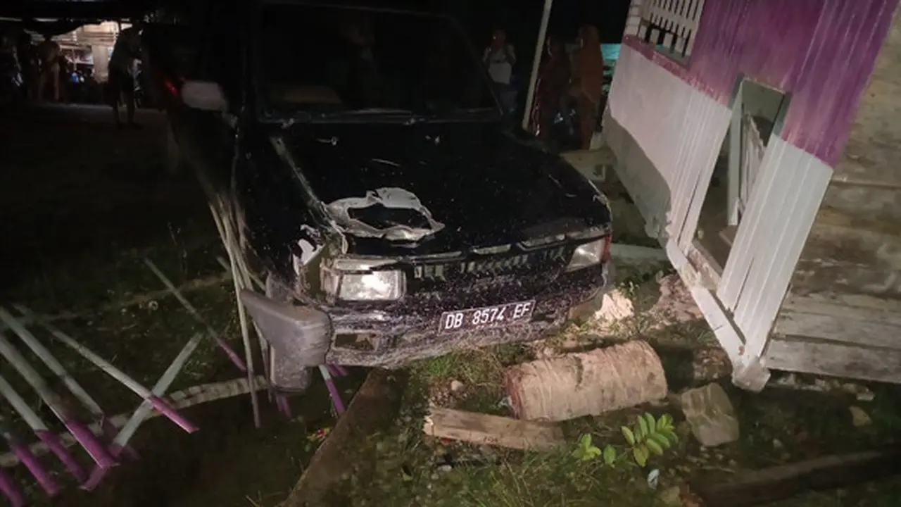 Kendaraan yang terlibat dalam lakalantas diiamankan aparat Polres Bolmong Selatan.