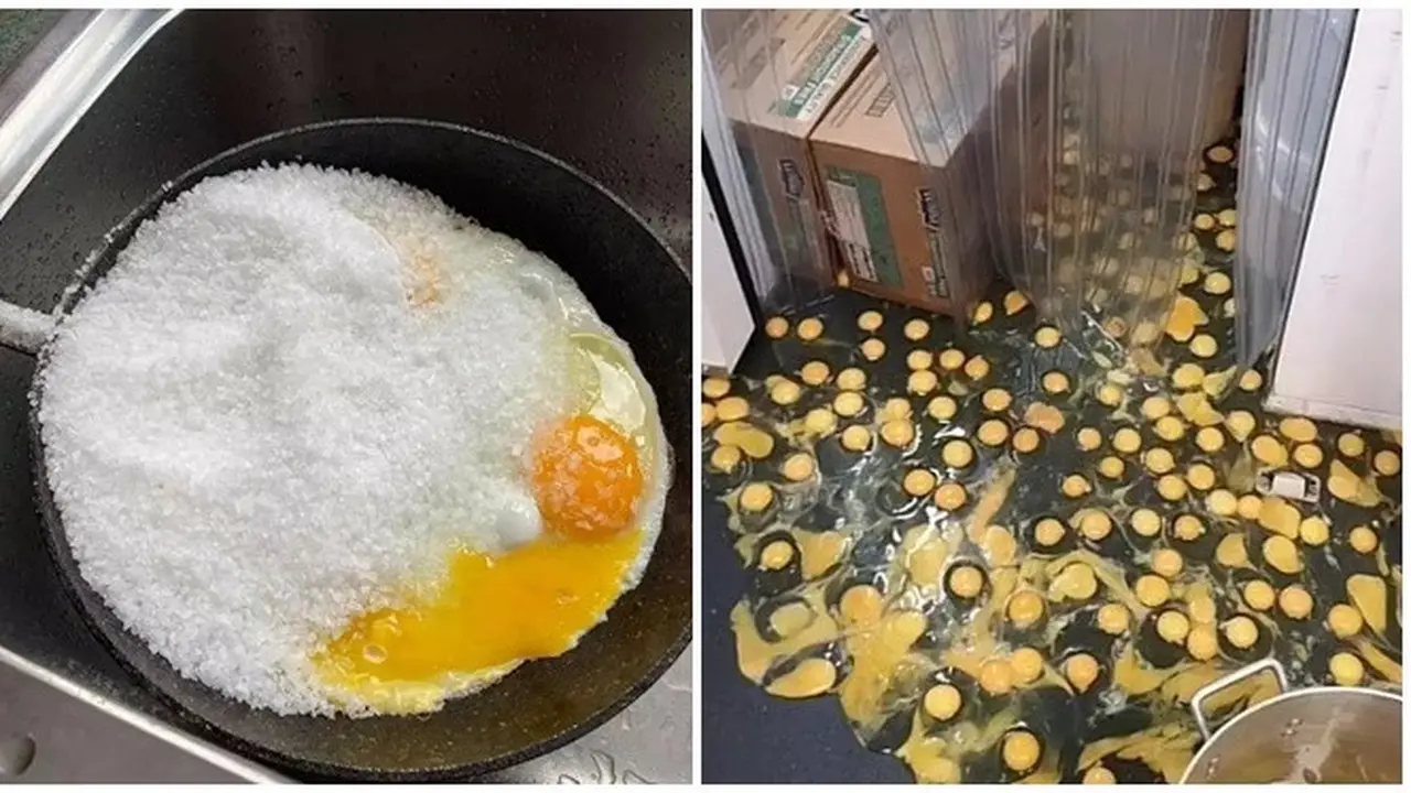 6 Momen Apes Bahan Makanan Tumpah Ini Bikin Elus Dada, Jadi Gagal Masak