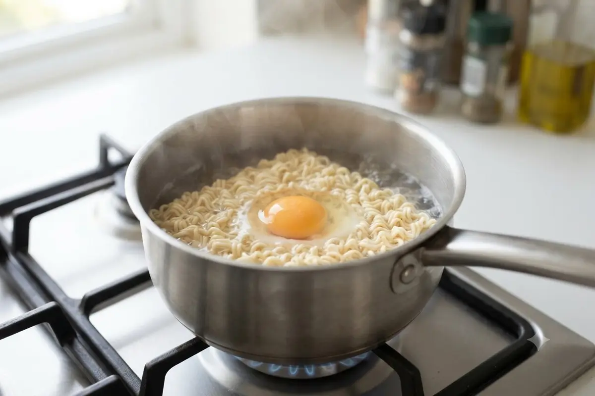 Trik Memasak Mi Instan dengan Telur