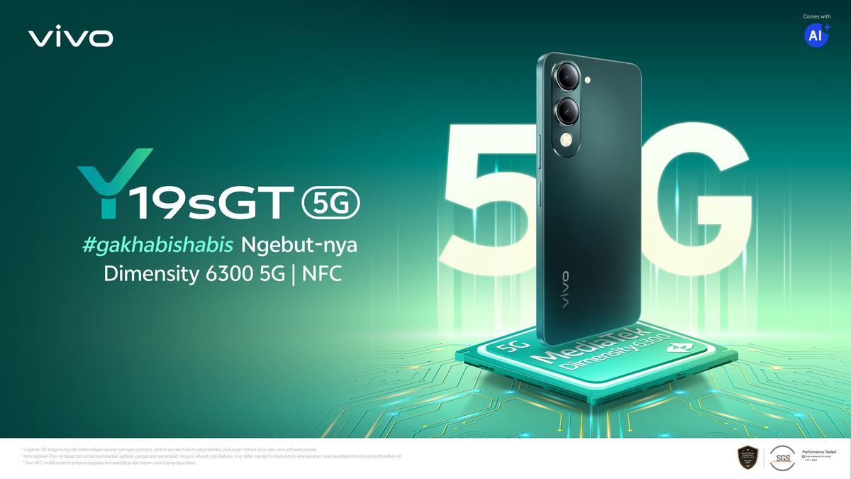 Vivo Y19sGT, HP 5G Rp 1 Jutaan dengan Bodi Kuat 