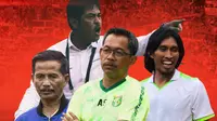 Liga 1 - Trivia Pelatih Djadjang Nurdjaman, Aji Santoso, Nil Maizar, Budi Sudarsono (Bola.com/Adreanus Titus)