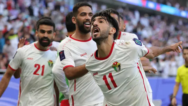 Timnas Yordania Vs Timnas Korea Selatan di Piala Asia 2023.