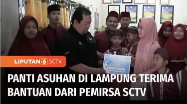 Program SCTV Cinta Anak Yatim terus bergulir di berbagai wilayah selama bulan Ramadan. Bantuan dari pemirsa setia SCTV, disalurkan bagi sejumlah panti asuhan di Lampung, Sumatera Selatan, dan Kalimantan Barat.