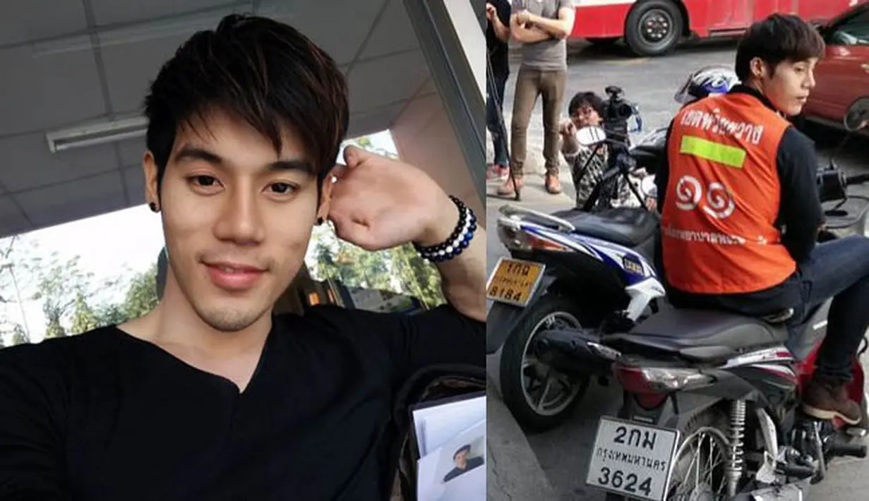 Dechapat Thanadawong, tukang ojek berwajah tampan ini mendadak tenar di Thailand. (instagram.com/artboysza)
