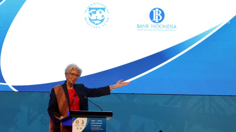 Kompak Kenakan Selendang, Bos IMF dan Sri Mulyani Buka Konferensi Internasional