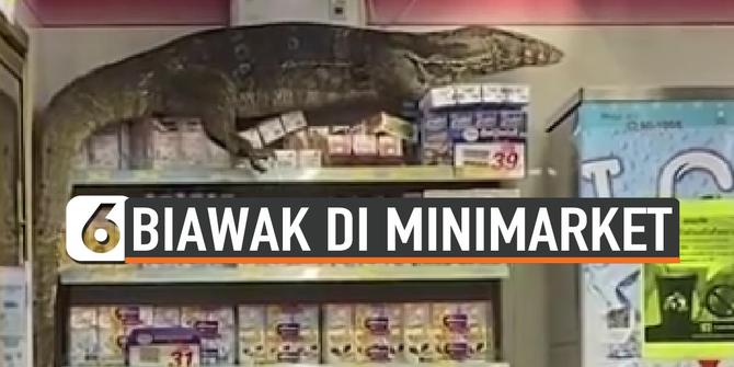 VIDEO: Biawak Besar Masuk Minimarket, Bikin Pengunjung Ketakutan