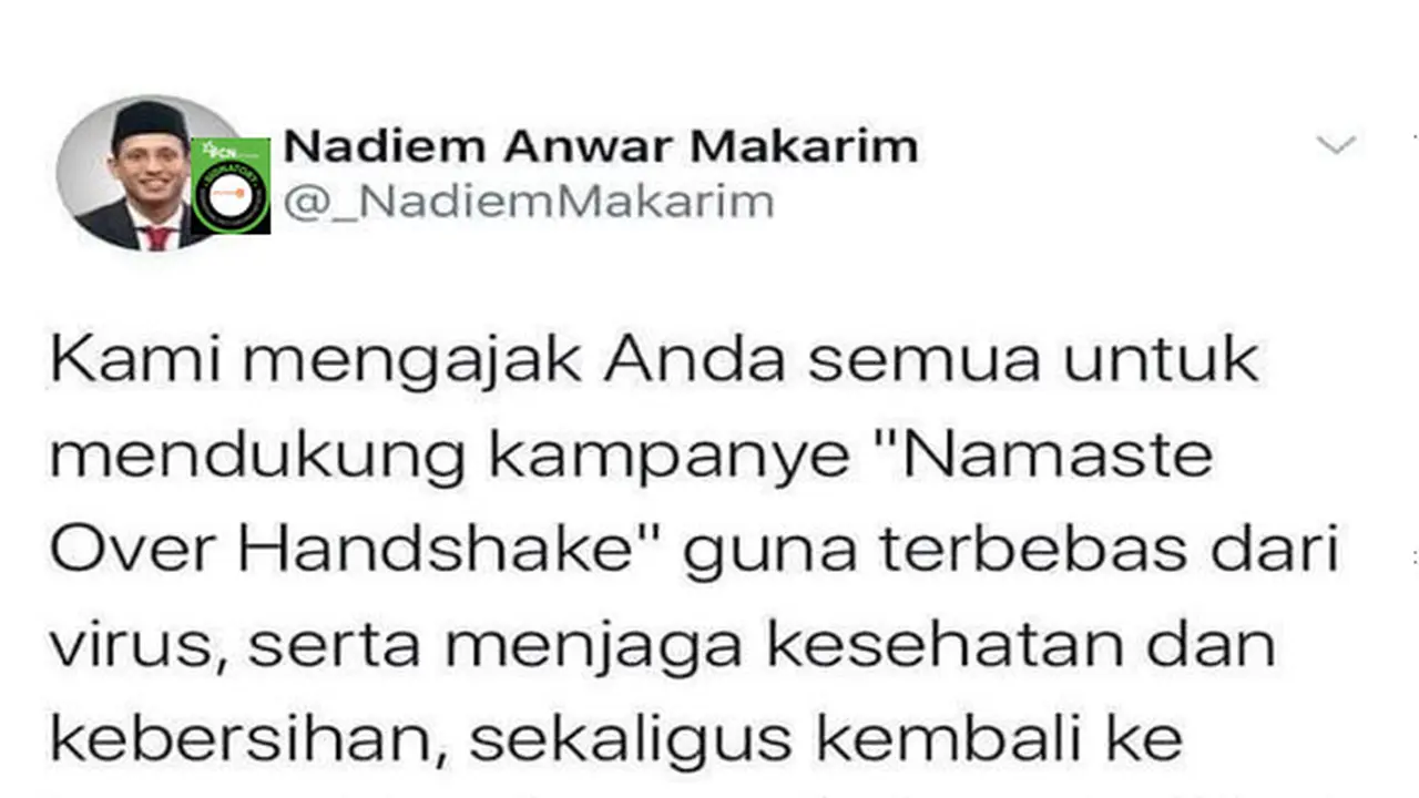 tangkap layar akun Twitter @_NadiemMakarim