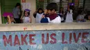 Gempa besar terakhir yang mengguncang Filipina berkekuatan magnitudo 7 terjadi pada bulan Juli 2022 silam. Gempa ini memicu tanah longsor dan retakan tanah di provinsi utara Abra, menewaskan sedikitnya 11 orang dan melukai 609 lainnya. (Ted ALJIBE/AFP)