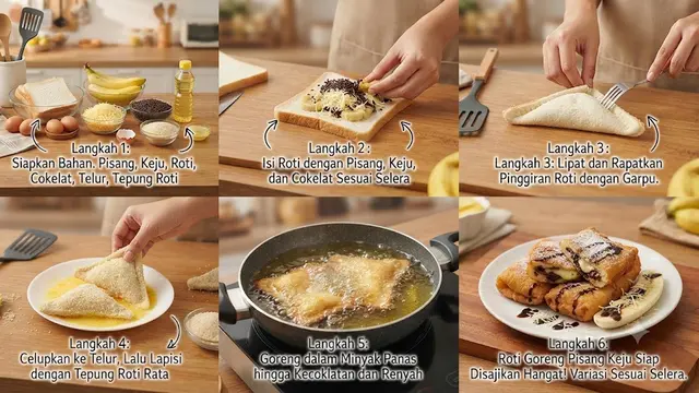 Cara Membuat Roti Goreng Pisang Keju
