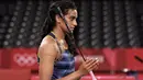 Sindhu atlet tunggal putri badminton peraih medali perunggu pun mengenakan nail art melambangkan Olimpiade. Dok. Instagram @olympic