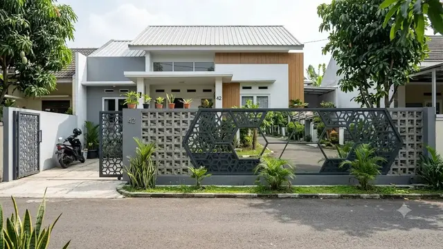 Inspirasi Pagar Laser Cut Kombinasi Roster Kaca