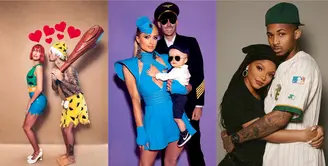 Super gemas! Pasangan Justin Bieber dan Hailey Biber kompak pakai kostum ala Pebbles dan Bamm-Bamm dari kartun klasik The Flintstones. [@justinbieber]