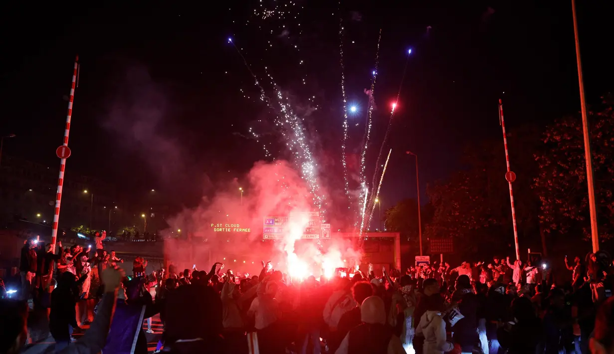 Di final Liga Champions 2024/2025, Les Parisiens akan menantang tim asal Italia, Inter Milan. (GEOFFROY VAN DER HASSELT/AFP)